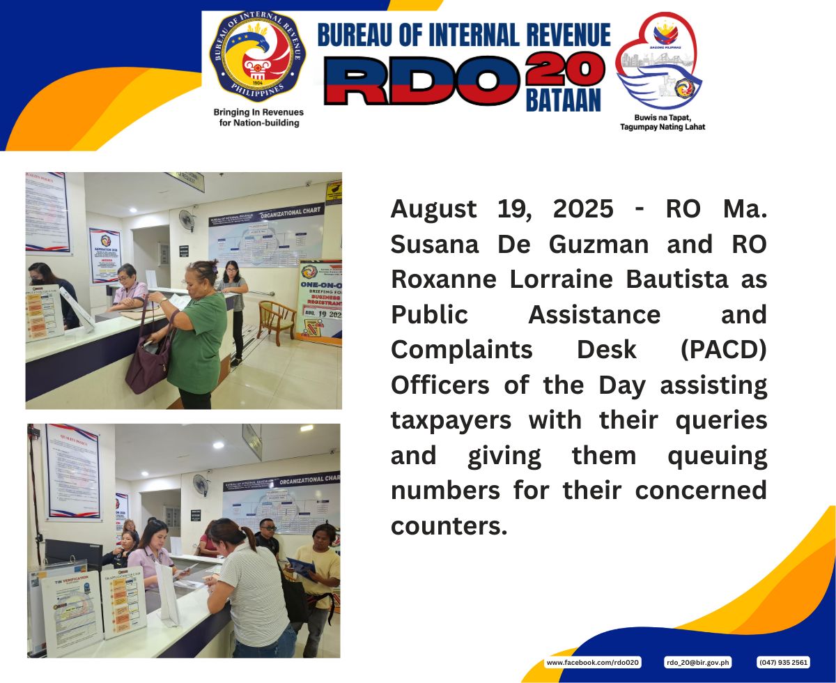 Bureau - August 19, 2025 - RO Ma. Susana de Guzman and RO Roxanne ...