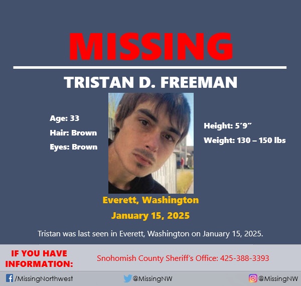 For - Tristan Freeman is missing from Everett, Washington since January ...