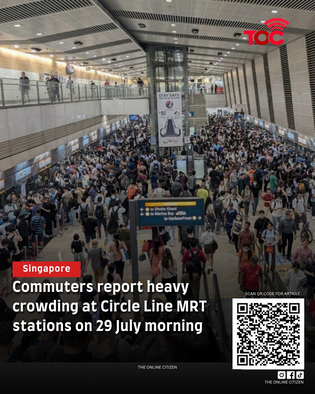 The Online - Commuters reported severe overcrowding at Circle Line MRT ...