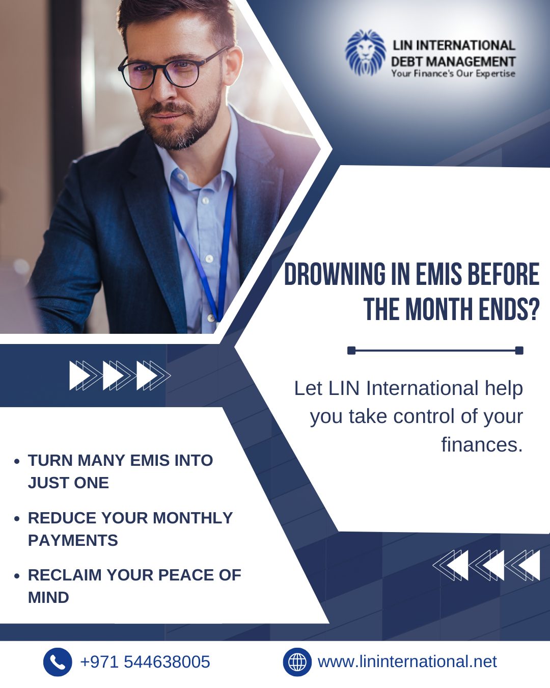 📉 EMIs piling up like... - Lin International Debt Management | Facebook