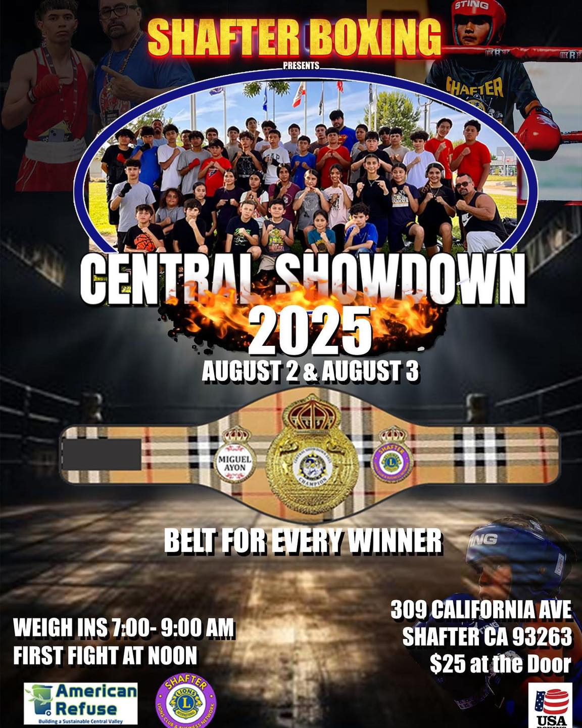 🔥🥊 Central Showdown 2025 –... - Shafter United News Network | Facebook