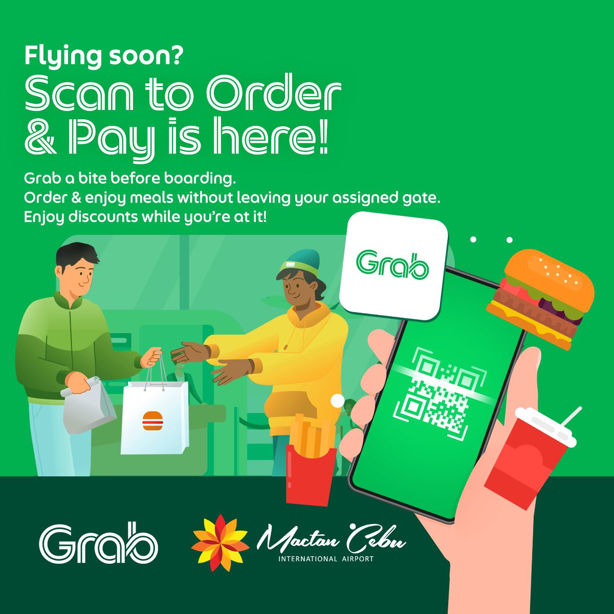 Mactan-Cebu - GRAB'S 'SCAN TO ORDER' NOW AVAILABLE AT MCIA 😍 Your next ...
