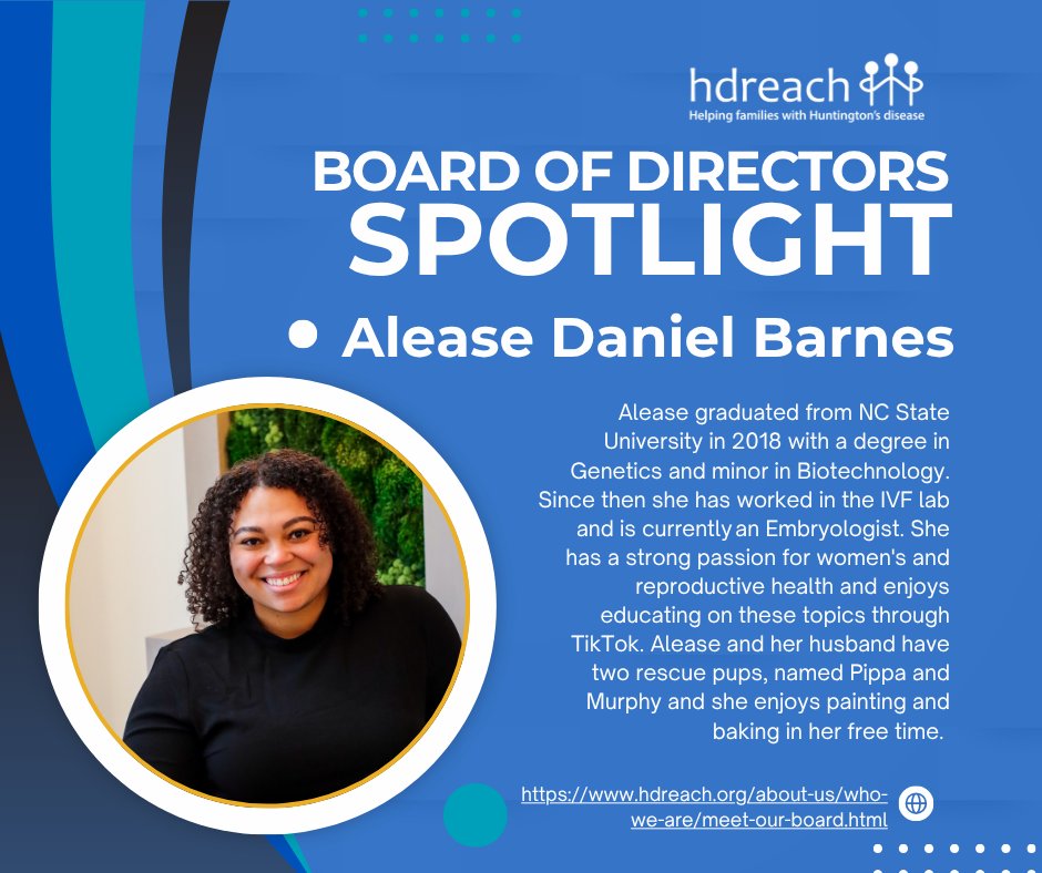 HD Reach - 👩🔬💙 Meet Alease – Vice Chair of the HD Reach... | Facebook