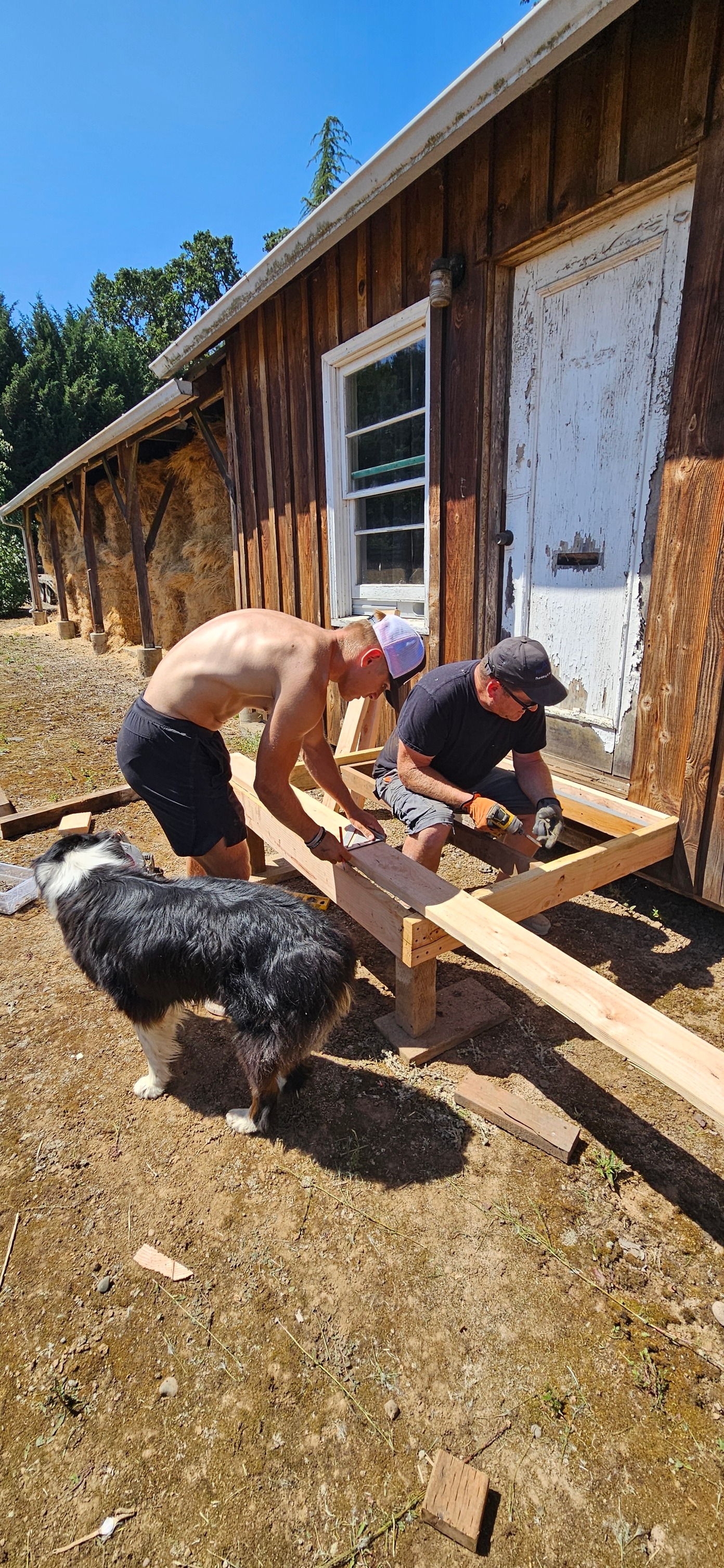 Long90Ranch - The Bunk House got a new back porch. Was a hazard before ...