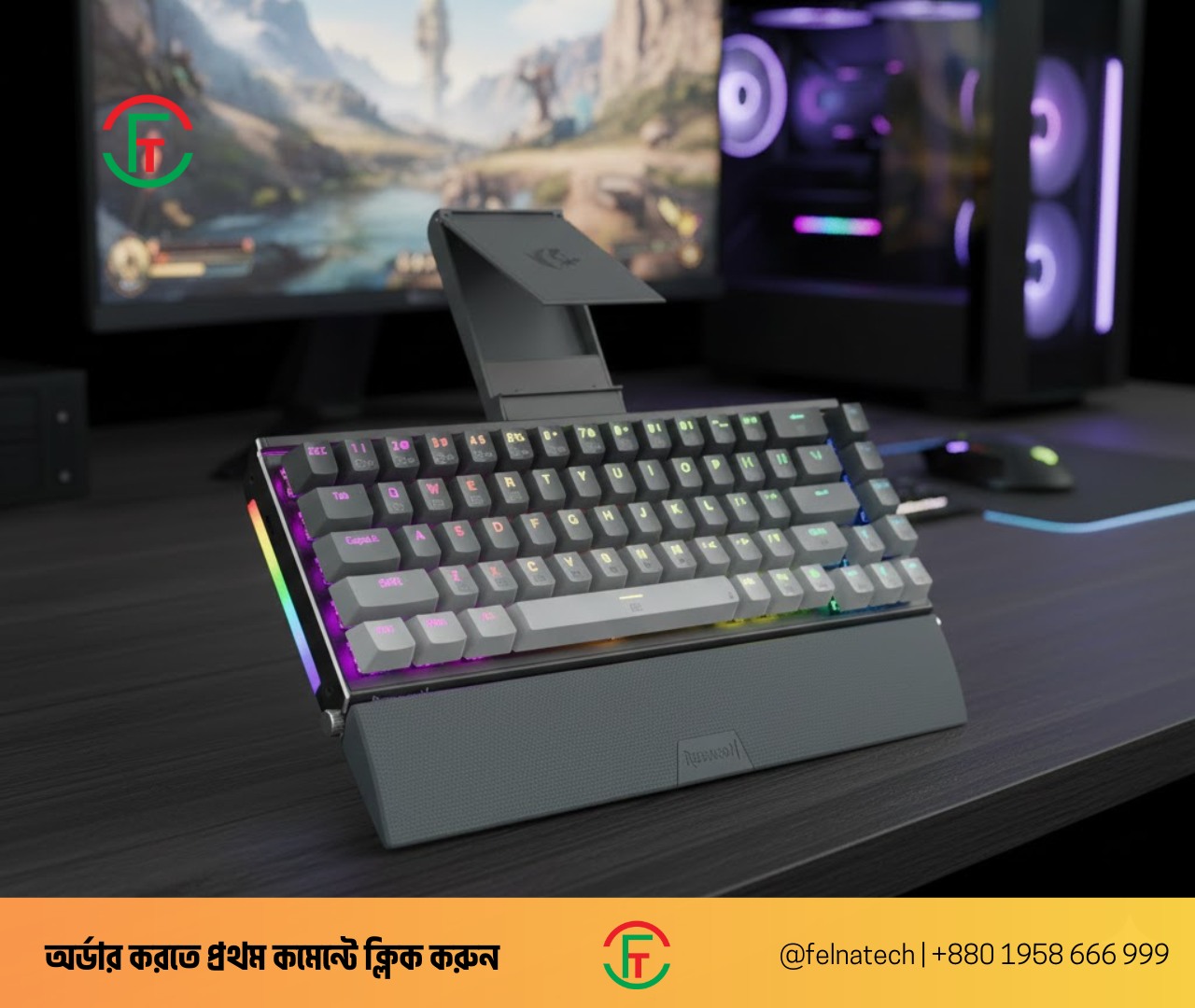 FelnaTech - 🎮 Redragon K641 Shaco Pro RGB Tri-Mode... | Facebook