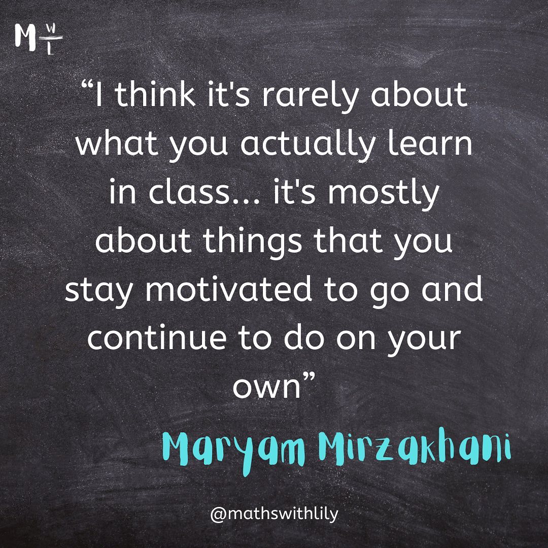 Maths with Lily - Maryam Mirzakhani was an Iranian mathematician and a ...