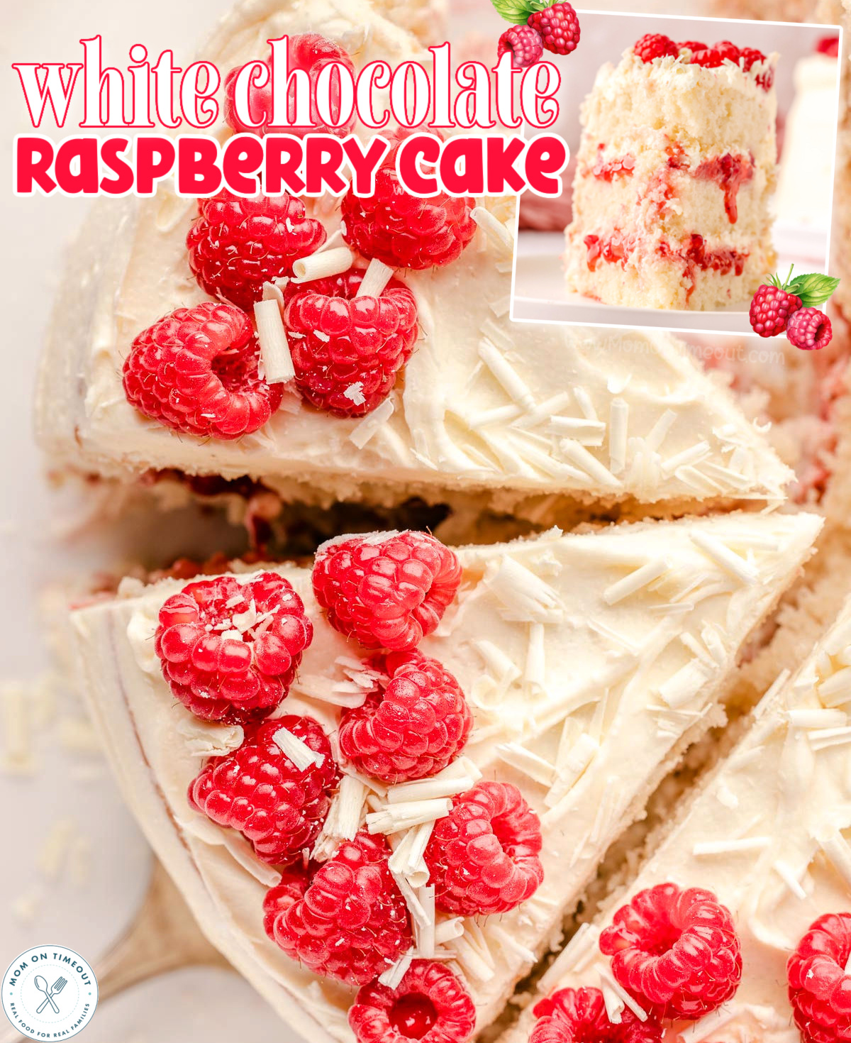 Mom - This stunning White Chocolate Raspberry Cake is made with moist ...