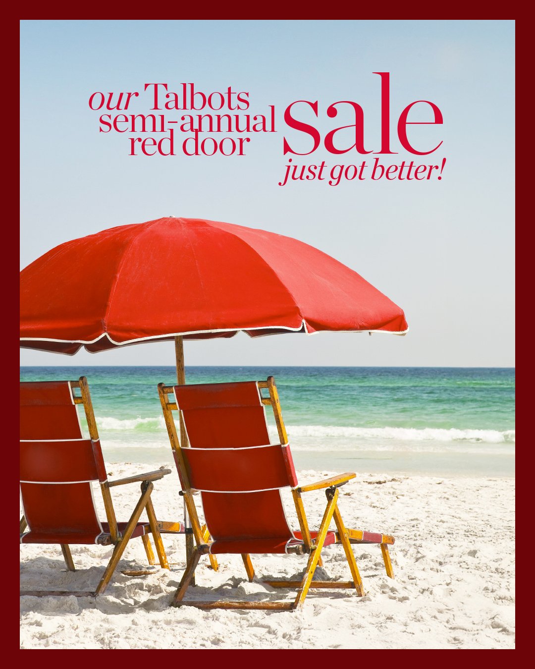 TALBOTS - It’s official, our Talbots Semi-Annual Red Door Sale just got ...