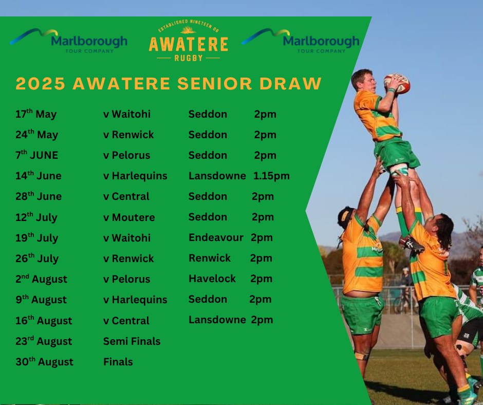The 2025 senior season is under way.... - Awatere Rugby Club | Facebook