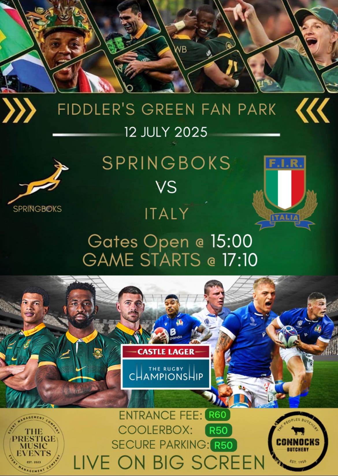 Connocks - 🏉🇿🇦 Makhanda, The Fiddlers Green Fan Park is Back! 🇮🇹🏉 Get ...