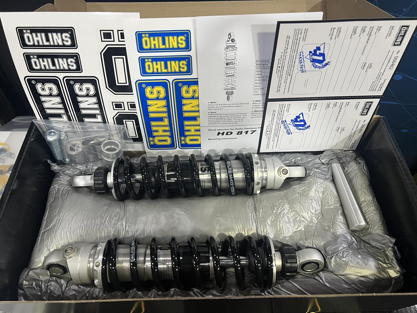 ⭐ โช๊ค #OHLINS #HD817 สำหรับ #HarleyDavidson Dyna Fat Bob FXDF (FD2 ...