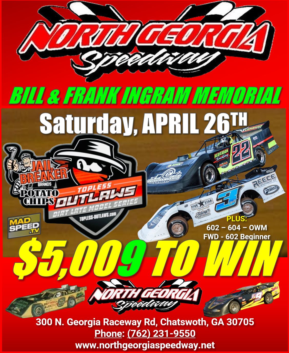 North Georgia Speedway... - Topless Outlaw Dirt Racing Series | Facebook