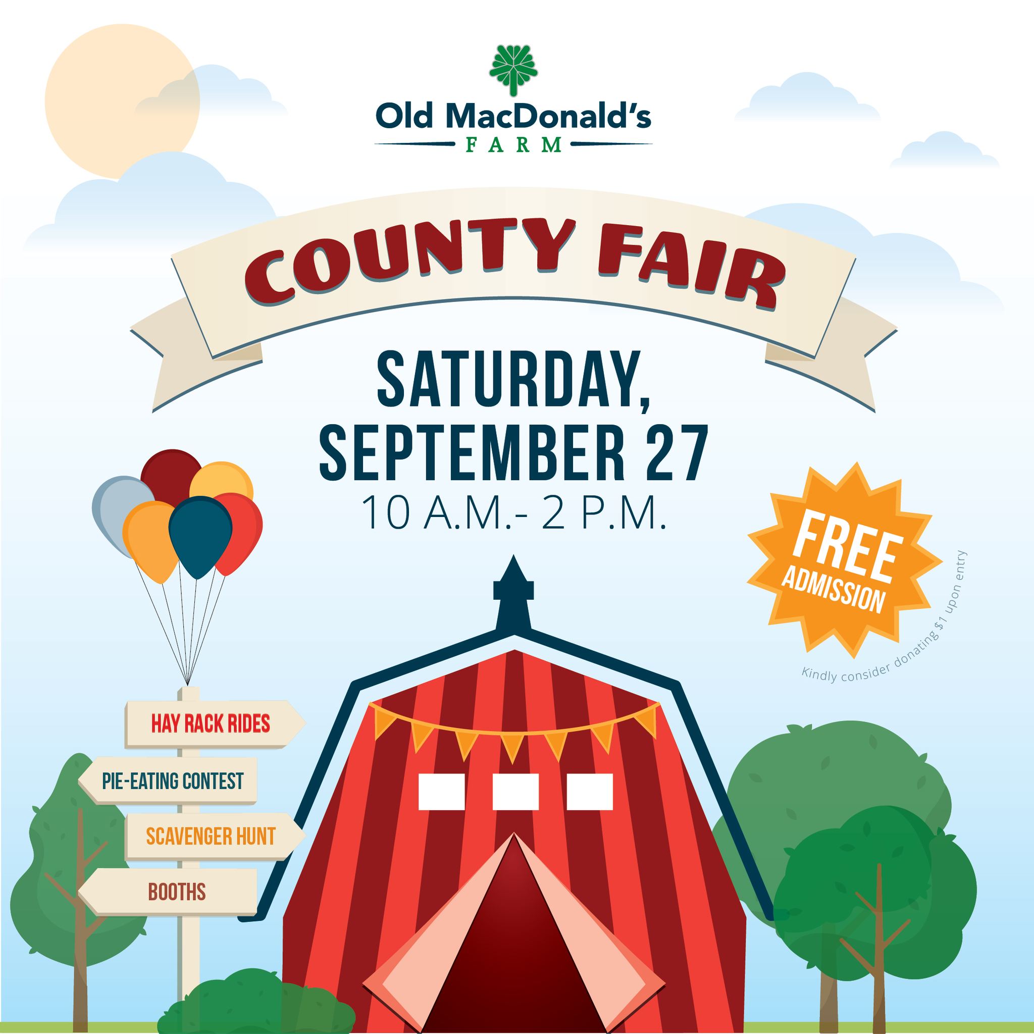Cedar - 🎉 Mark your calendars! The County Fair at Old MacDonald’s Farm ...