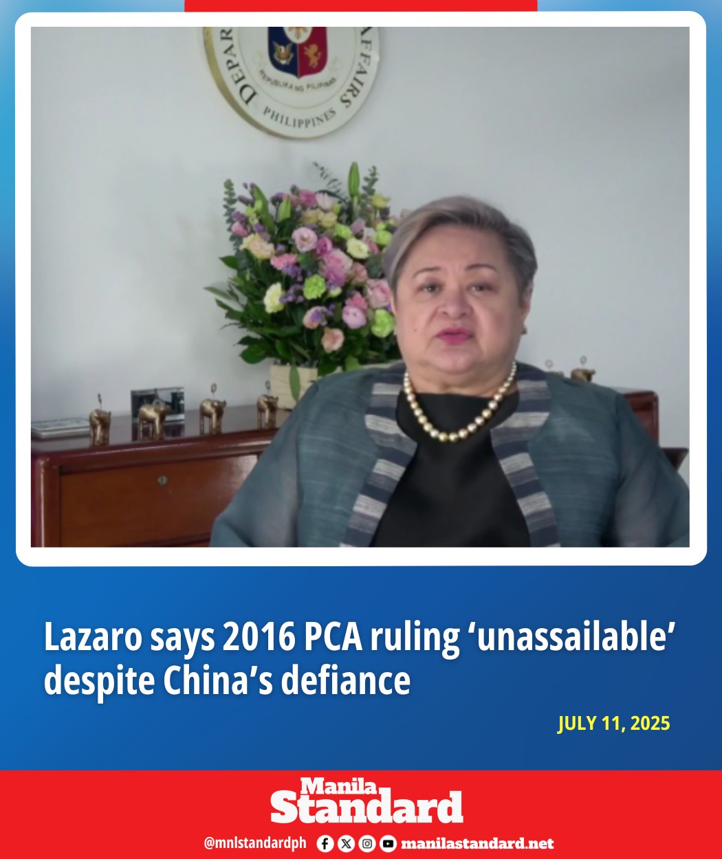 Manila Standard - “The award is a cornerstone of... | Facebook