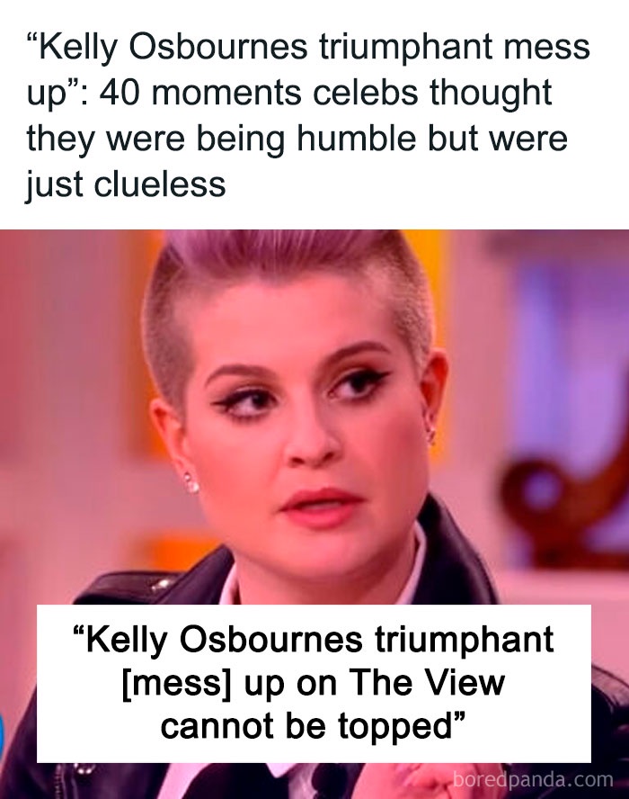 Bored - “Kelly Osbournes triumphant mess up”: 40 moments celebs thought ...