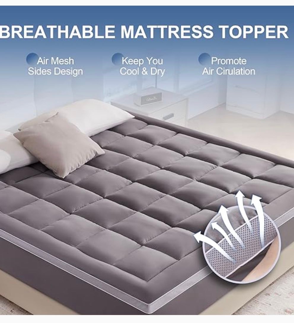 3 Inch Gel Memory Foam Mattress Topper Twin Size - Dual Layer With Removable Cover, Soft & Breathable