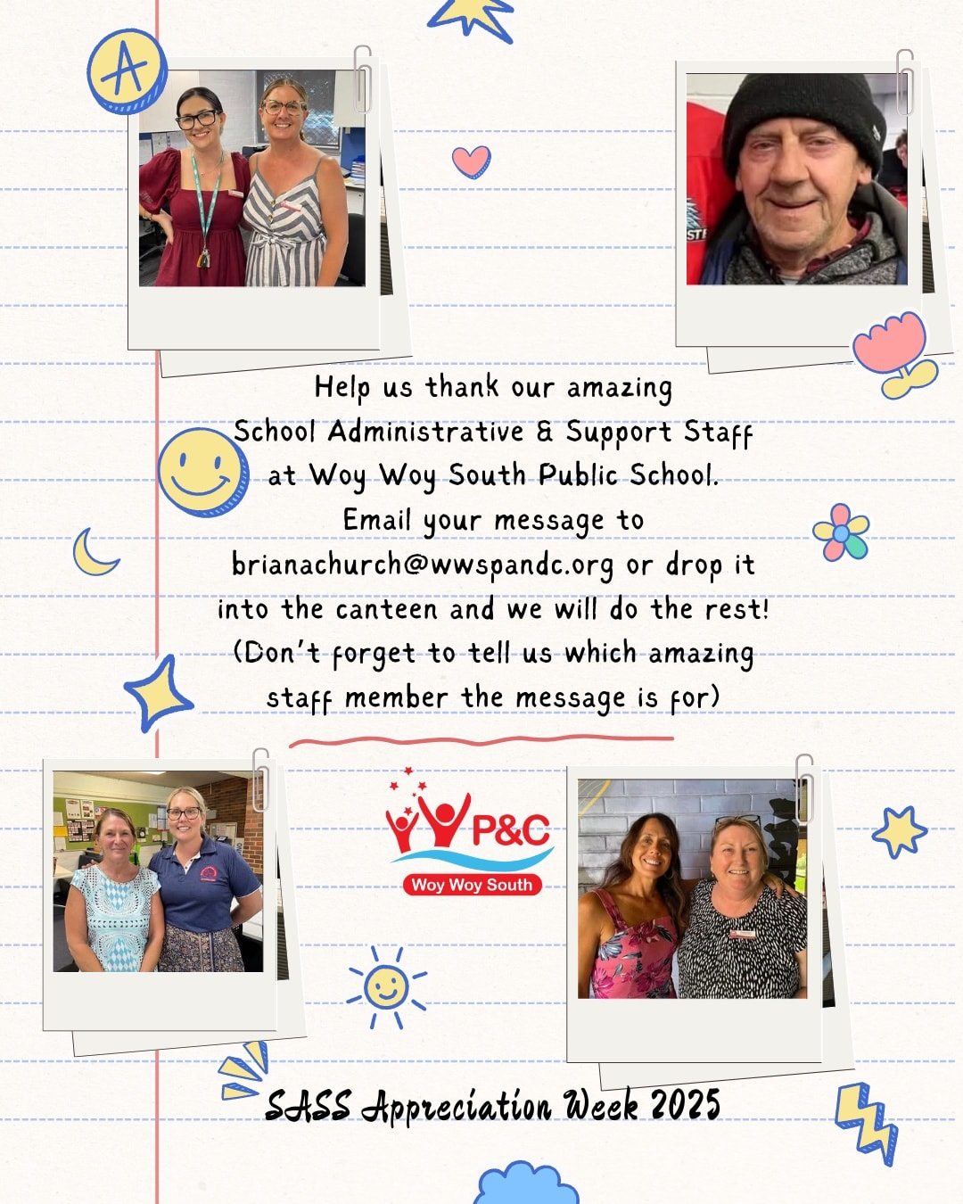 Woy - 🌟SASS Appreciation Week is coming up in a few weeks!🌟 Our school ...