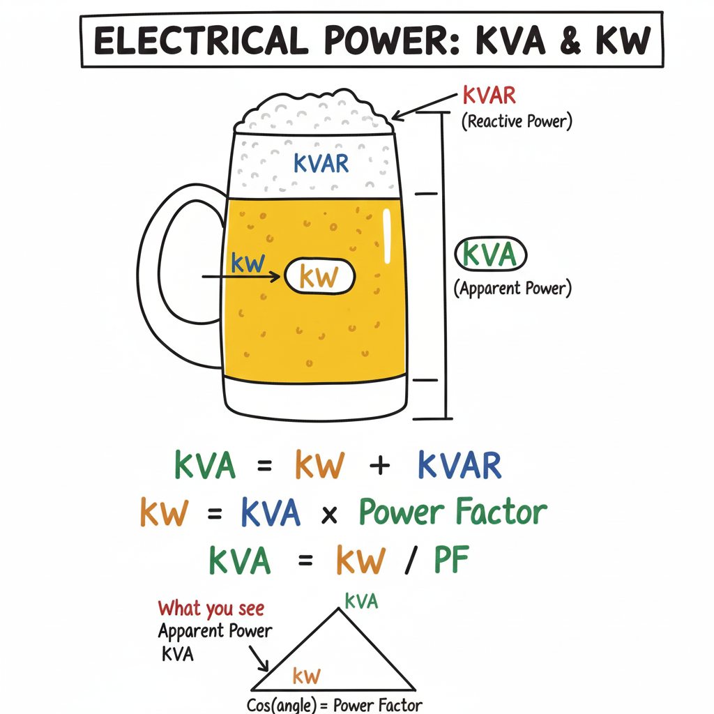 ELECTRICAL Engineer USA CoMMuNiTy | kva and kw right or wrong formulas ...