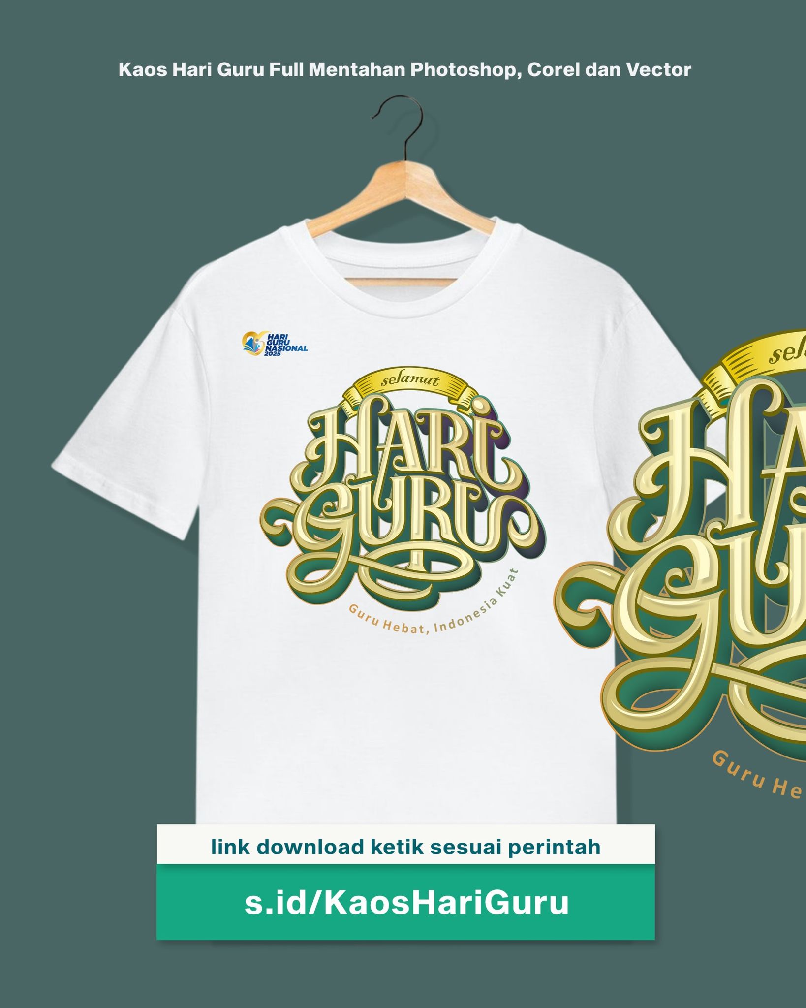 Santri - Design Kaos Hari Guru lengkap dengan Logo Hari Guru Nasional ...