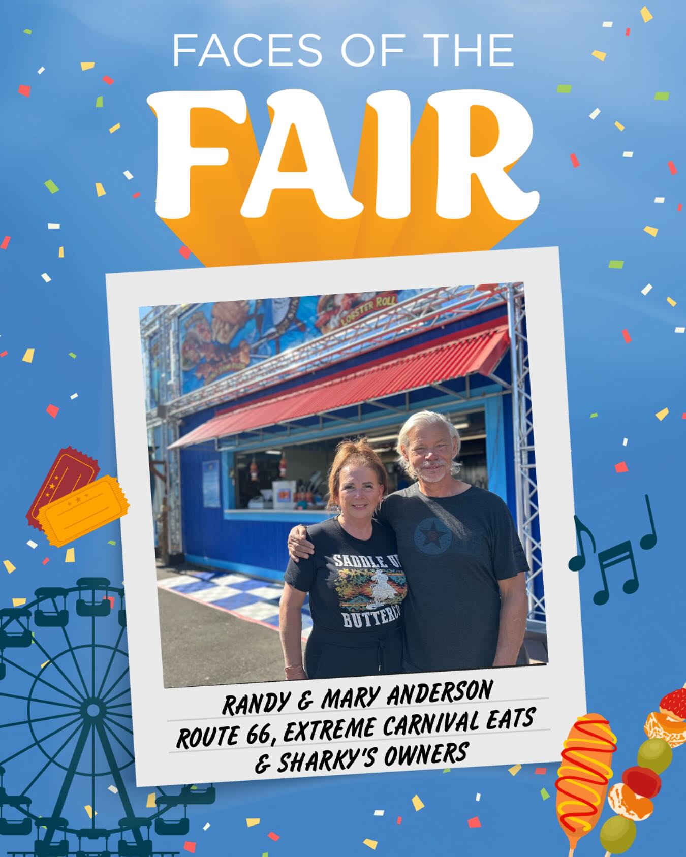 Washington - Faces of the Fair: Randy & Mary Anderson 🍕🍔🐟 For Randy and ...