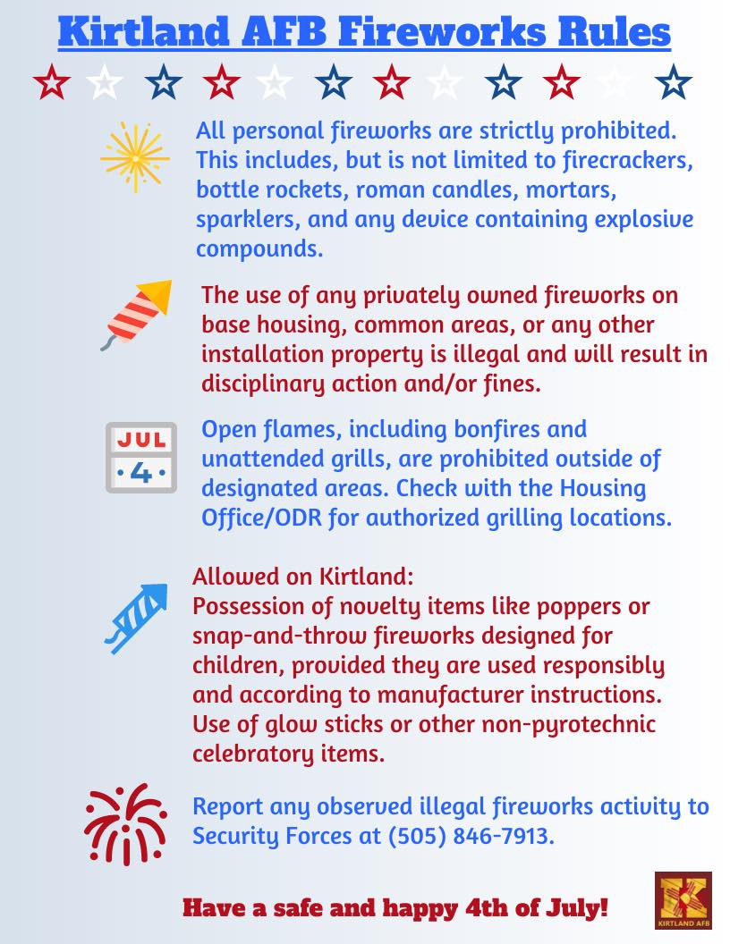 Kirtland - The 4th of July is just around the corner, and we know many ...