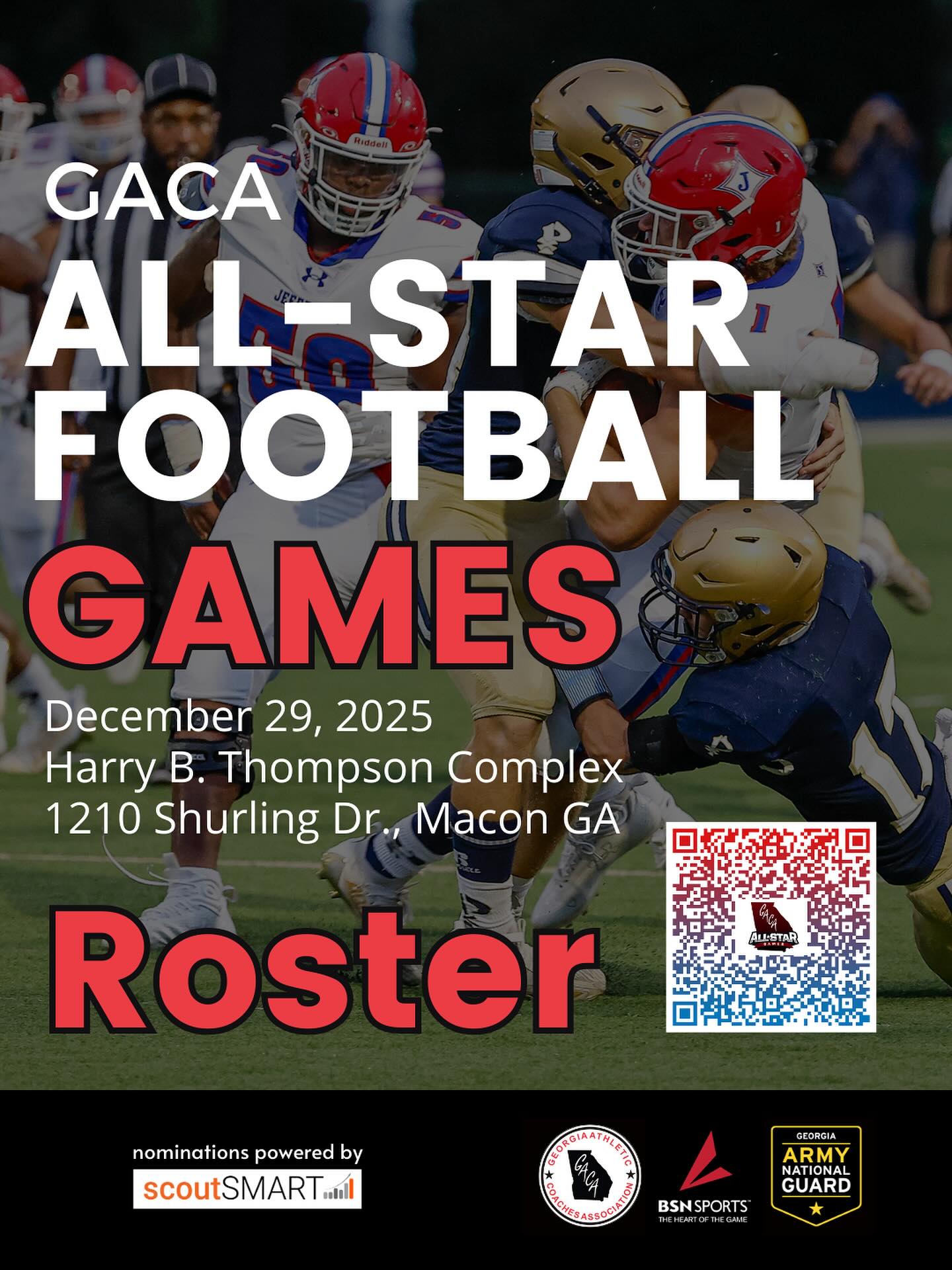 Georgia - Scan the QR code to View the GACA All-Star Football 🏈 Games ...