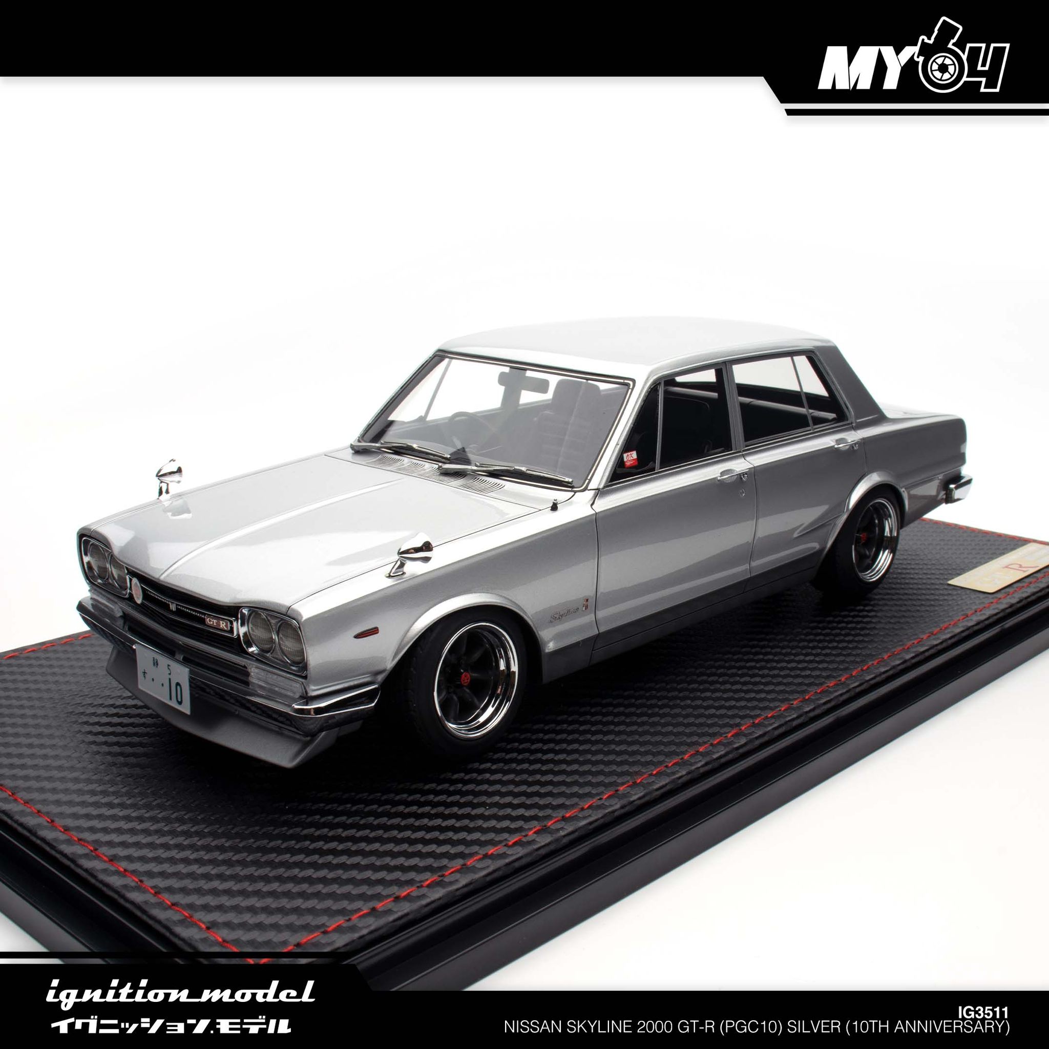▪️RESIN MODEL 1/18▪️ Nissan Skyline 2000 GT-R (PGC10) Silver 