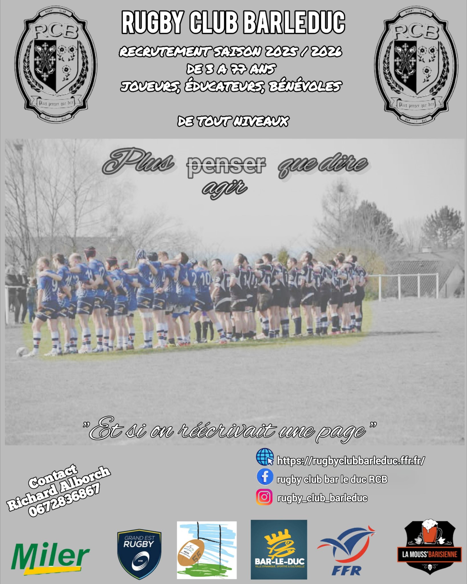 Rugby - 🏉 Venez comme vous êtes au Rugby Club Bar-le-Duc RCB 🏉 Ville de ...