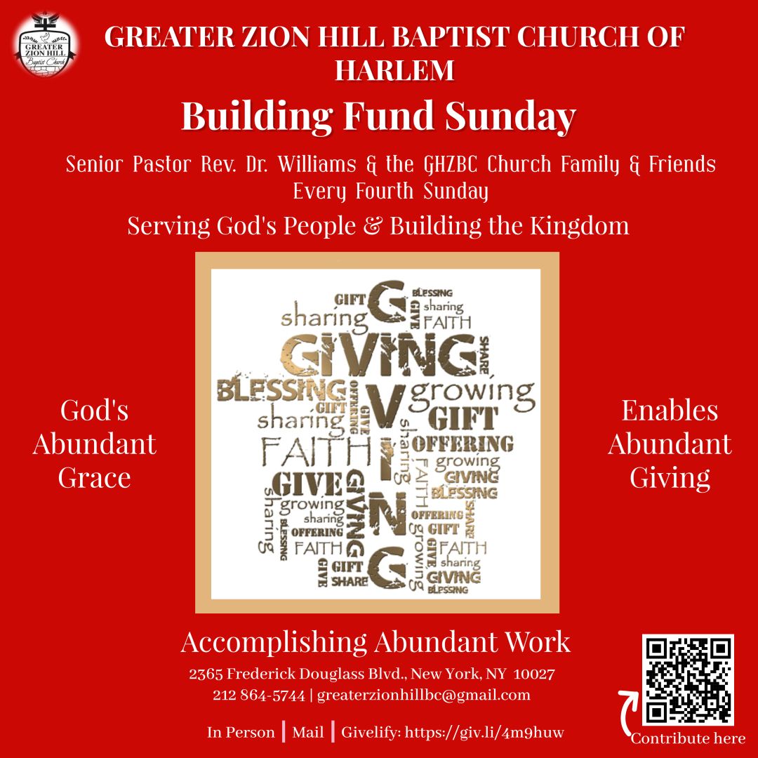 Greater - We invite you to make a contribution to our building fund ...