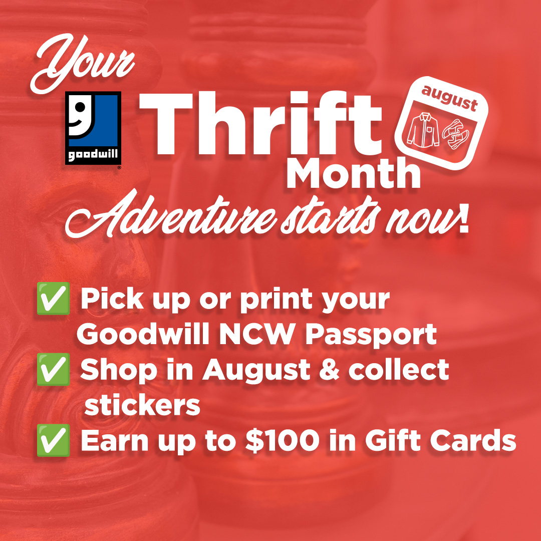 Goodwill NCW - Happy Thrift Month! 🛍️ Your Goodwill NCW... | Facebook