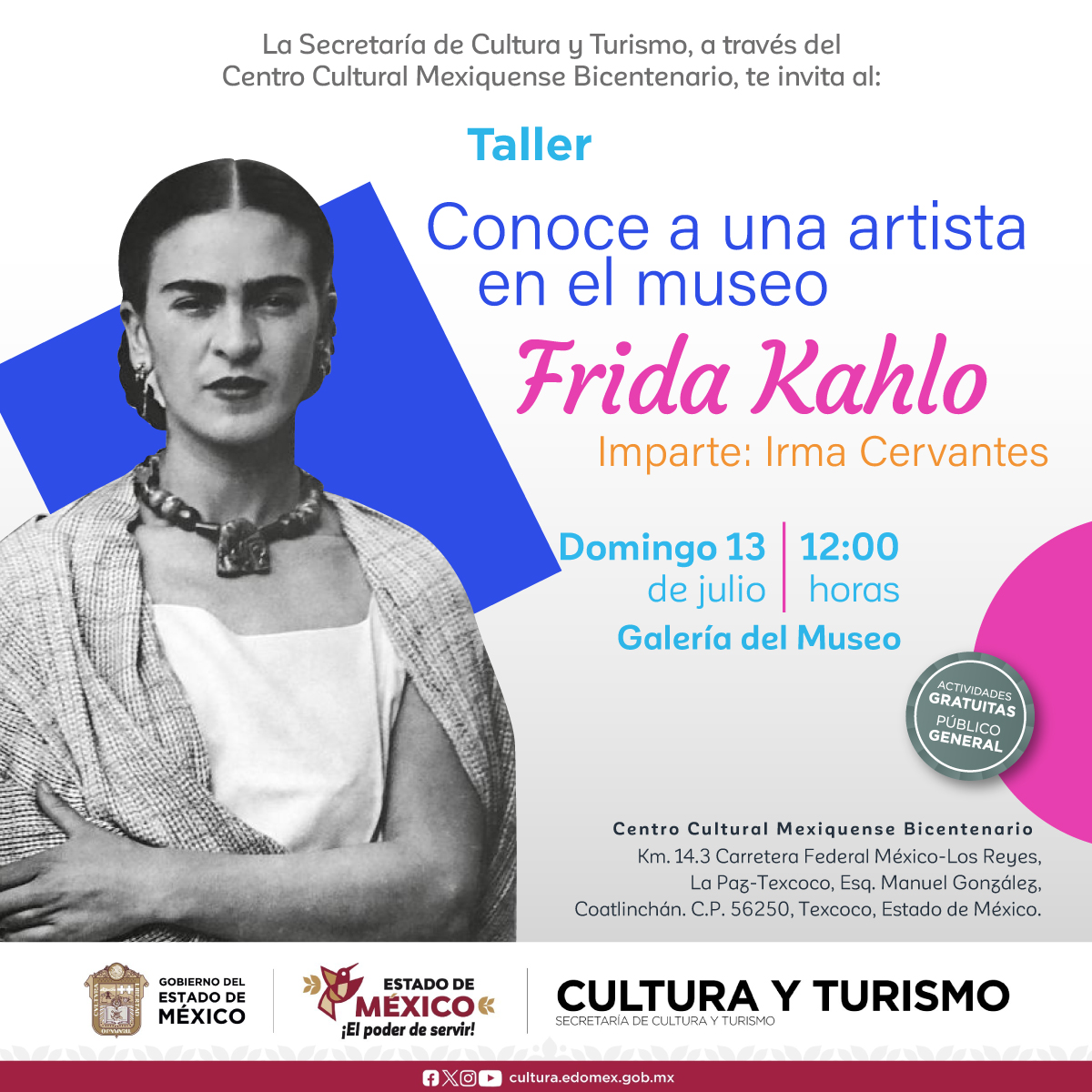 Centro - 🎨🌺 Entra mañana al taller "Conoce a un artista: Frida Kahlo te ...