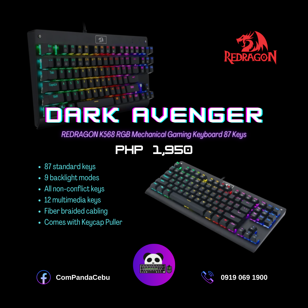 ComPanda - 🔥REDRAGON K568 RGB TKL GAMING KEYBOARD🔥...