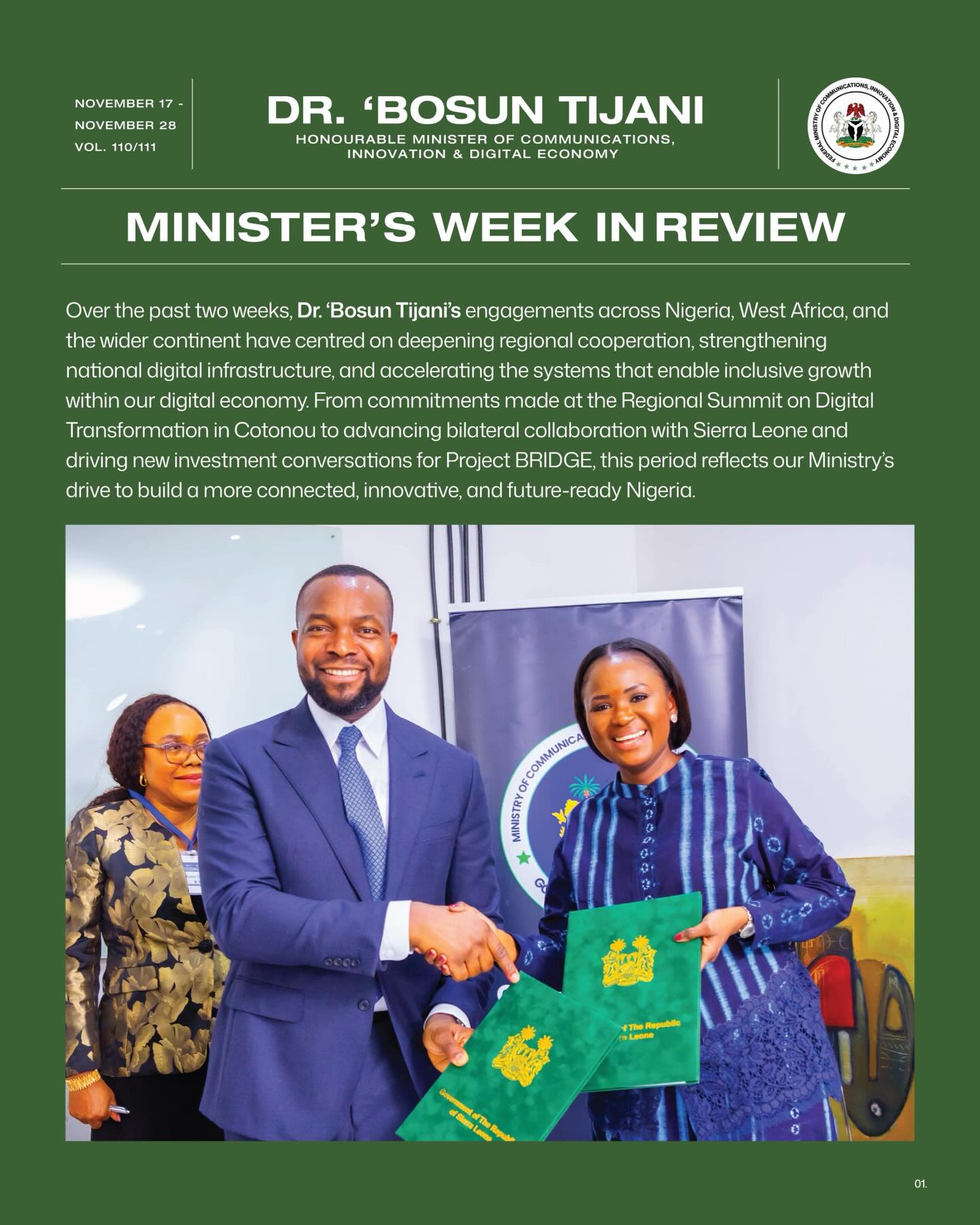 Federal Ministry of Communications and Digital Economy, Nigeria added a ...