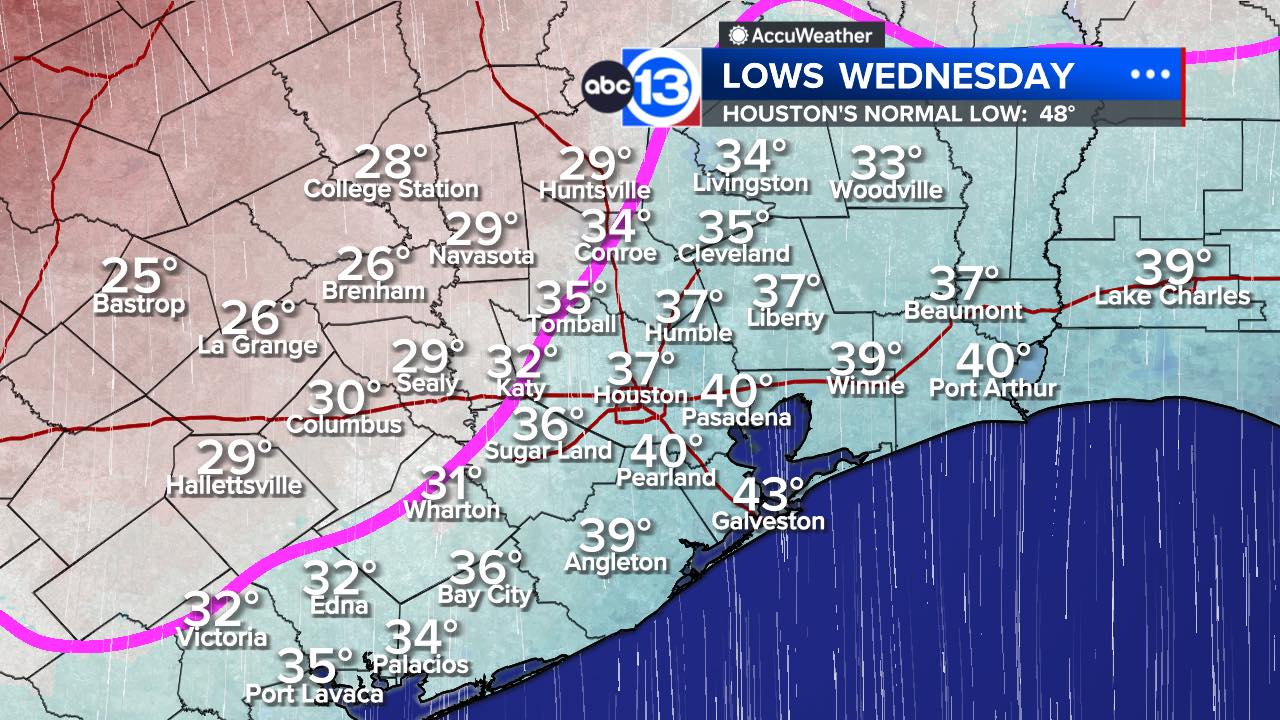 The freeze line is moving across... - ABC13-Erica Simon