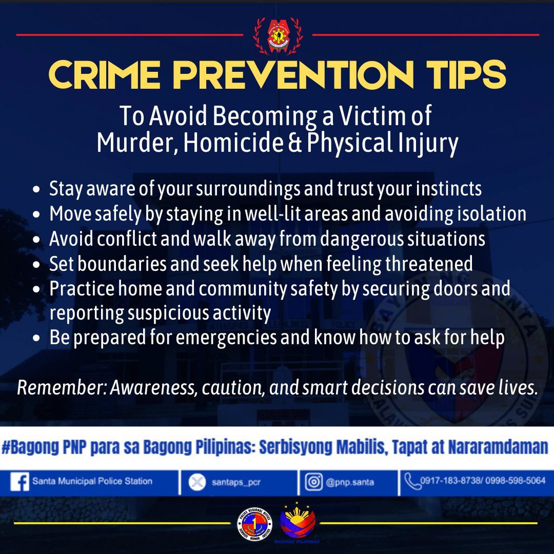 Santa - CRIME PREVENTION TIPS : To Avoid Becoming a Victim of Murder ...