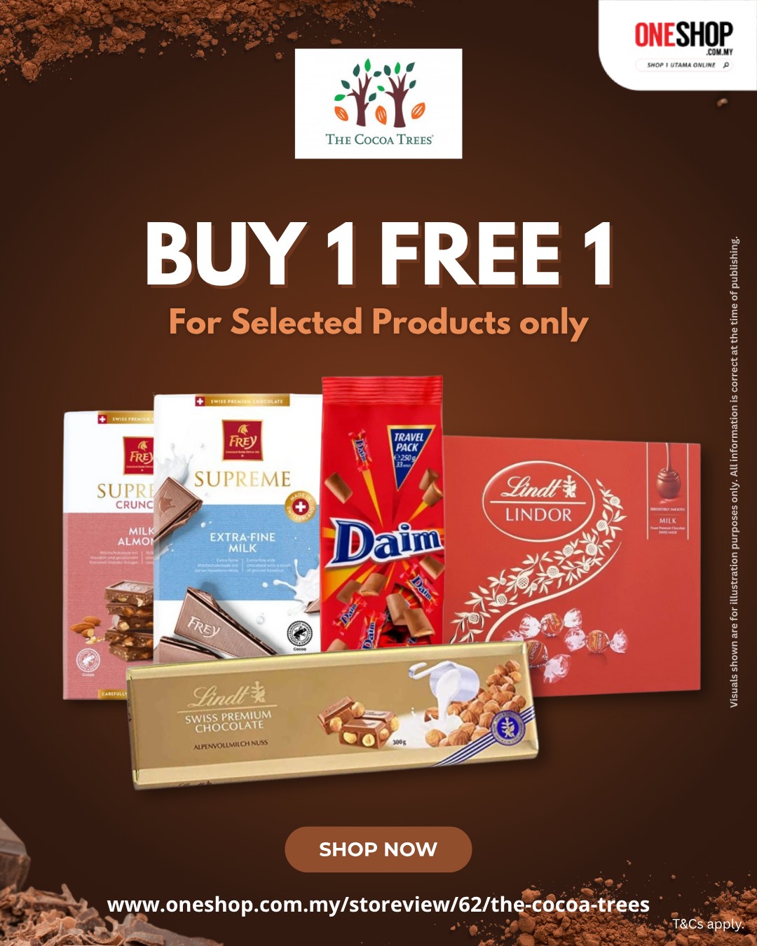 Oneshop 1 Utama - 𝐃𝐨𝐮𝐛𝐥𝐞 𝐭𝐡𝐞 𝐜𝐡𝐨𝐜𝐨𝐥𝐚𝐭𝐞, 𝐝𝐨𝐮𝐛𝐥𝐞 𝐭𝐡𝐞... | Facebook
