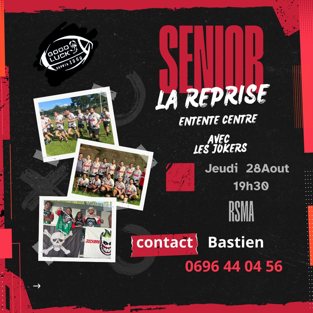 **SENIORS - LA REPRISE !**... - Rugby Good Luck - Martinique | Facebook