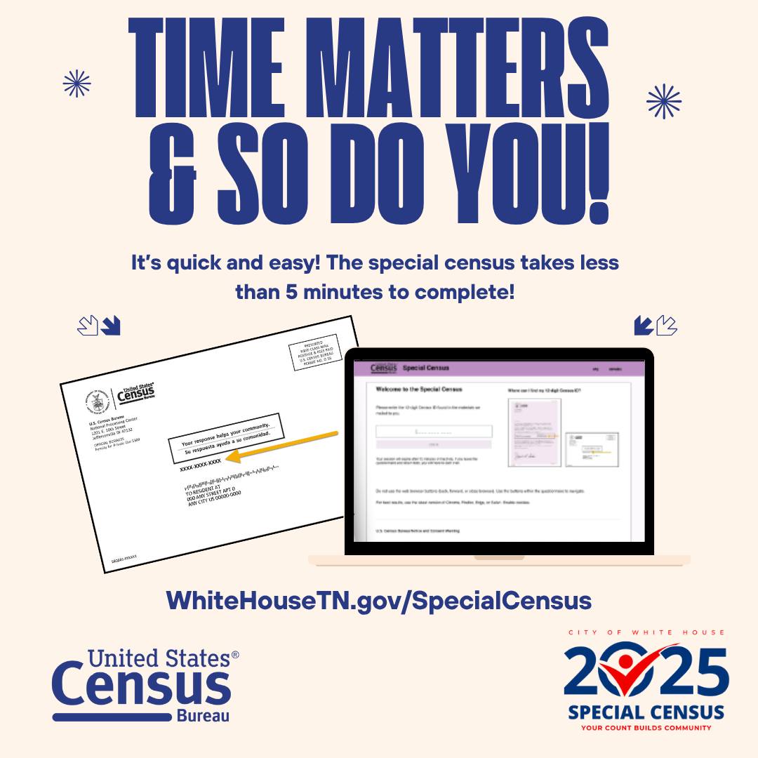 ⏳ Time matters—and so do YOU. 💙 The 2025 Special Census is officially ...