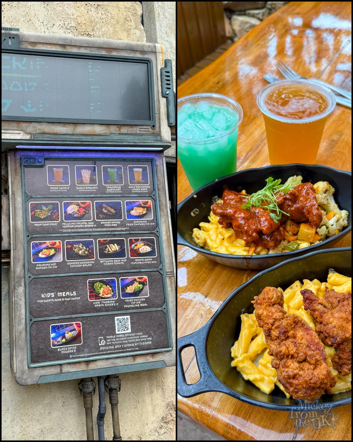 Docking Bay in Galaxy's Edge serves great ribs and fried chicken
