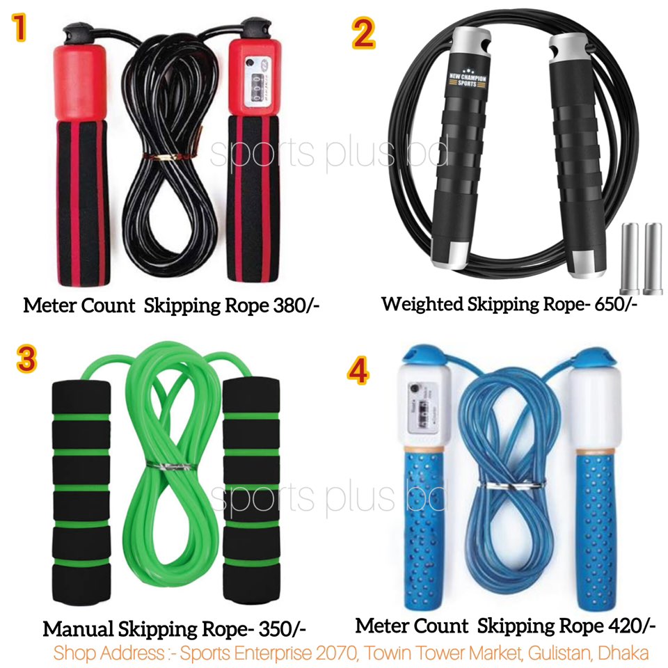 Sports - 01NO:- meter count skipping rope price 380/- 02NO:- Premium ...