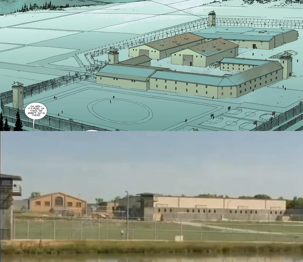 The Walking - ⬆️: The Prison in the Comic Series ⬇️: The Prison in the ...