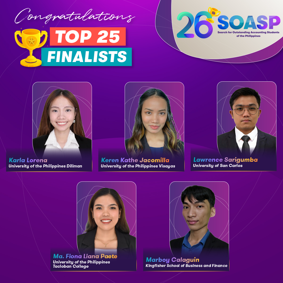 P&A - Introducing the finalists for the 26th SOASP! Out of 455 ...