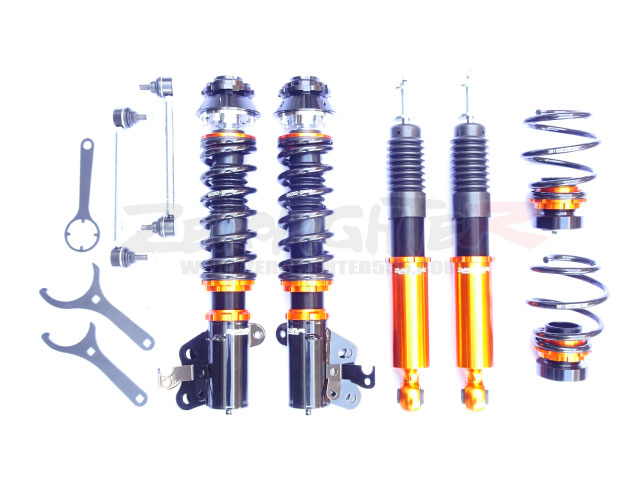 フィット（GE6•GE8•GP1•GP4）ゼロファイター　車高調　フルタップ GK5/GE8フィットRACING-SPEC車高調リリース！ ストラットマウントの