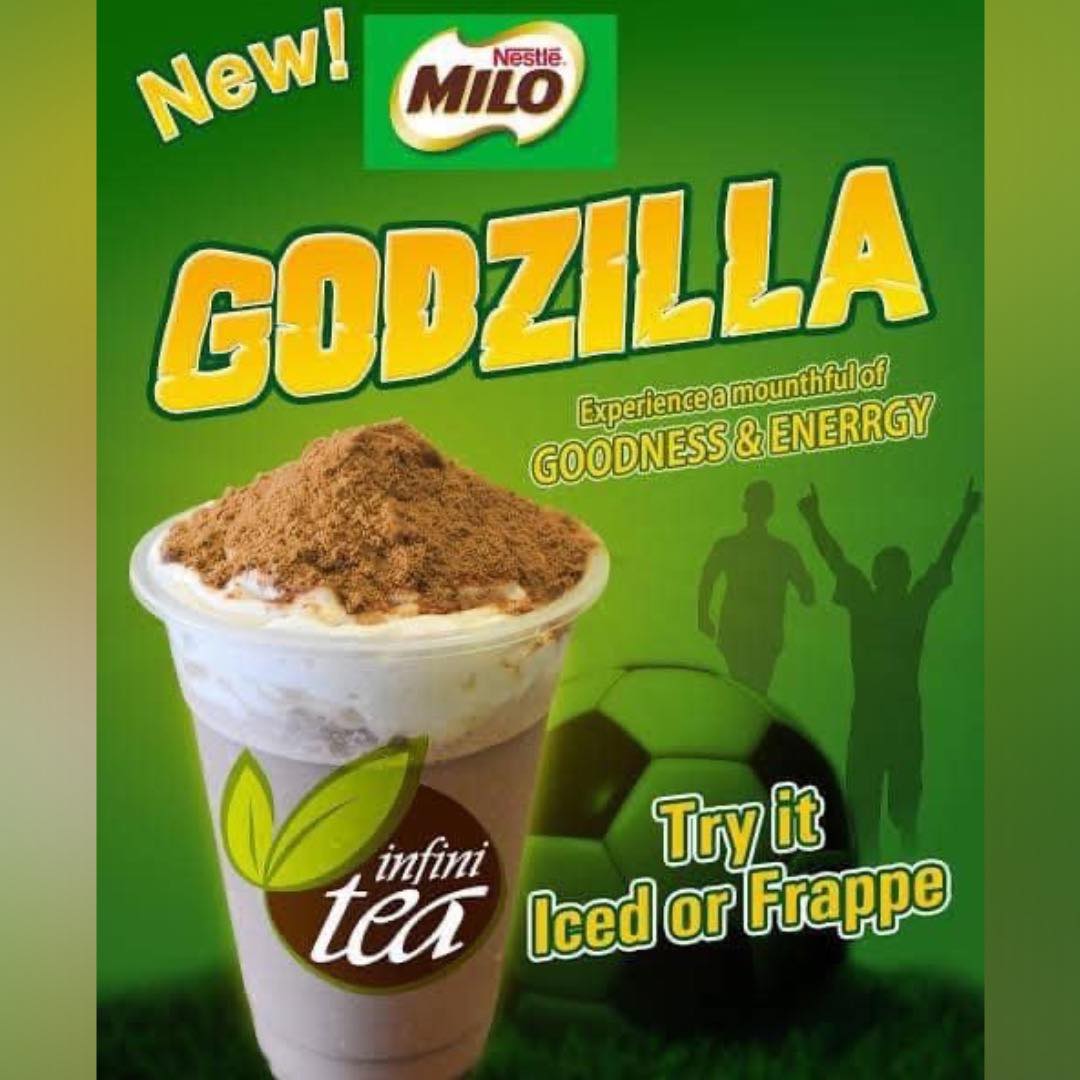 Infini.Tea Pgdn - Sip with a smile with our Milo Godzilla....