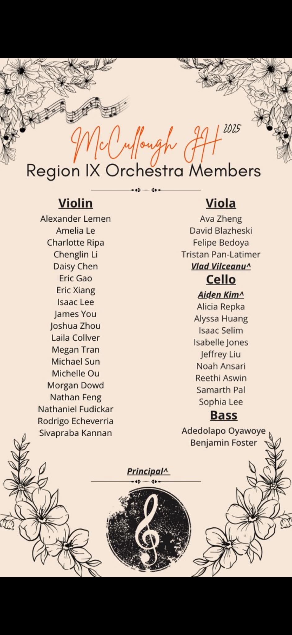 McCullough - Members of the McCullough JH Orchestra auditioned last ...
