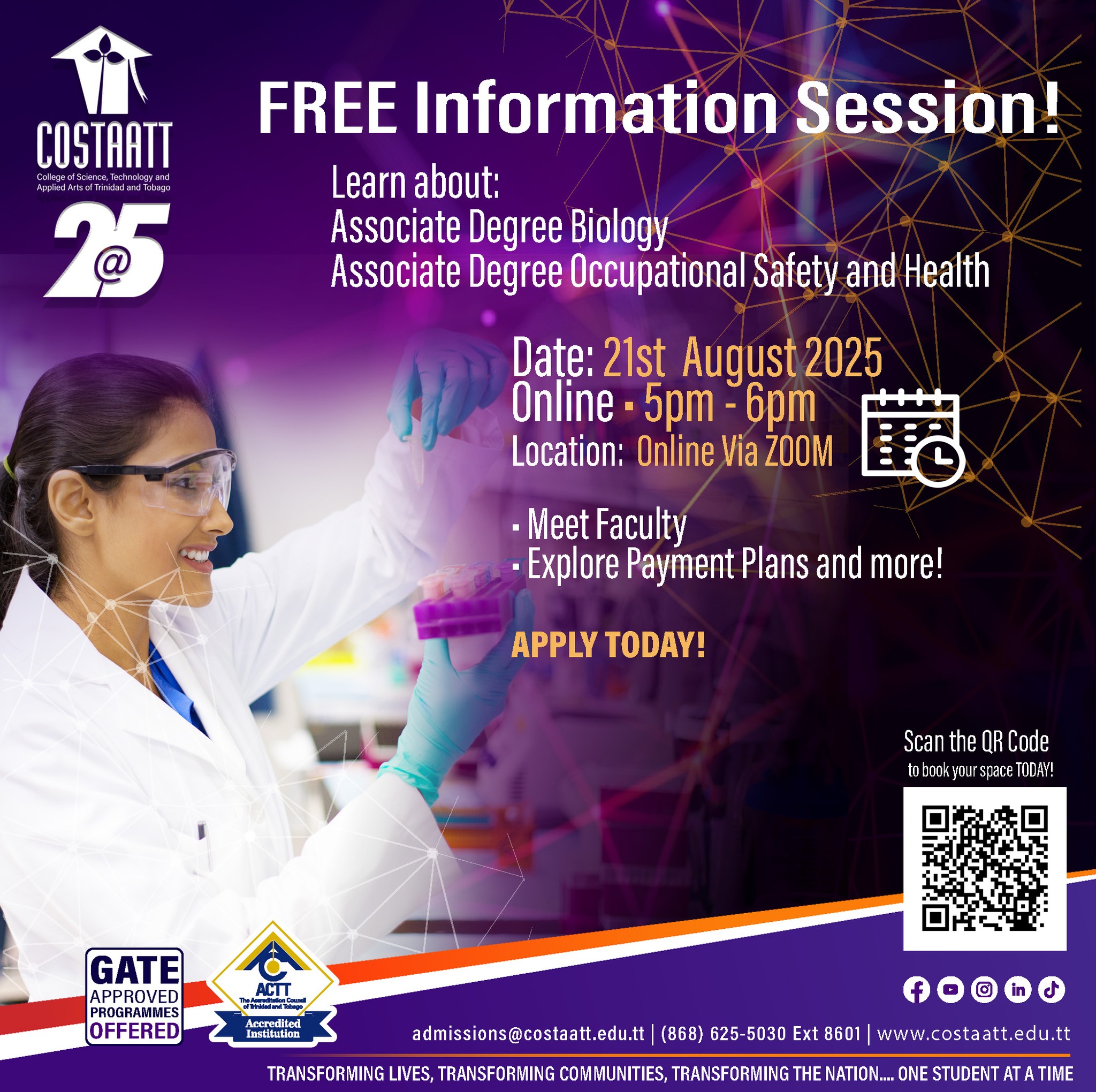 COSTAATT - Prep for a future in health with COSTAATT’s Pre-Med ...