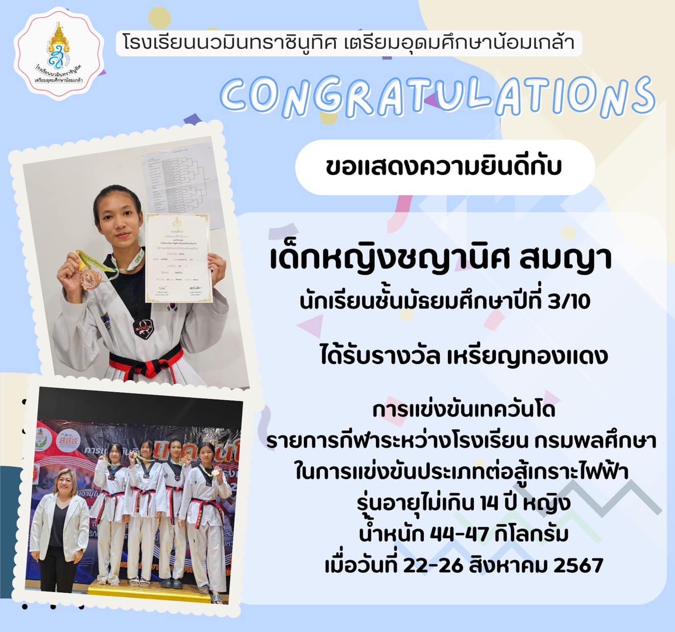 ขอแสดงคว... - โรงเรียนนวมินทราชินูทิศ เตรียมอุดมศึกษาน้อมเกล้า | Facebook