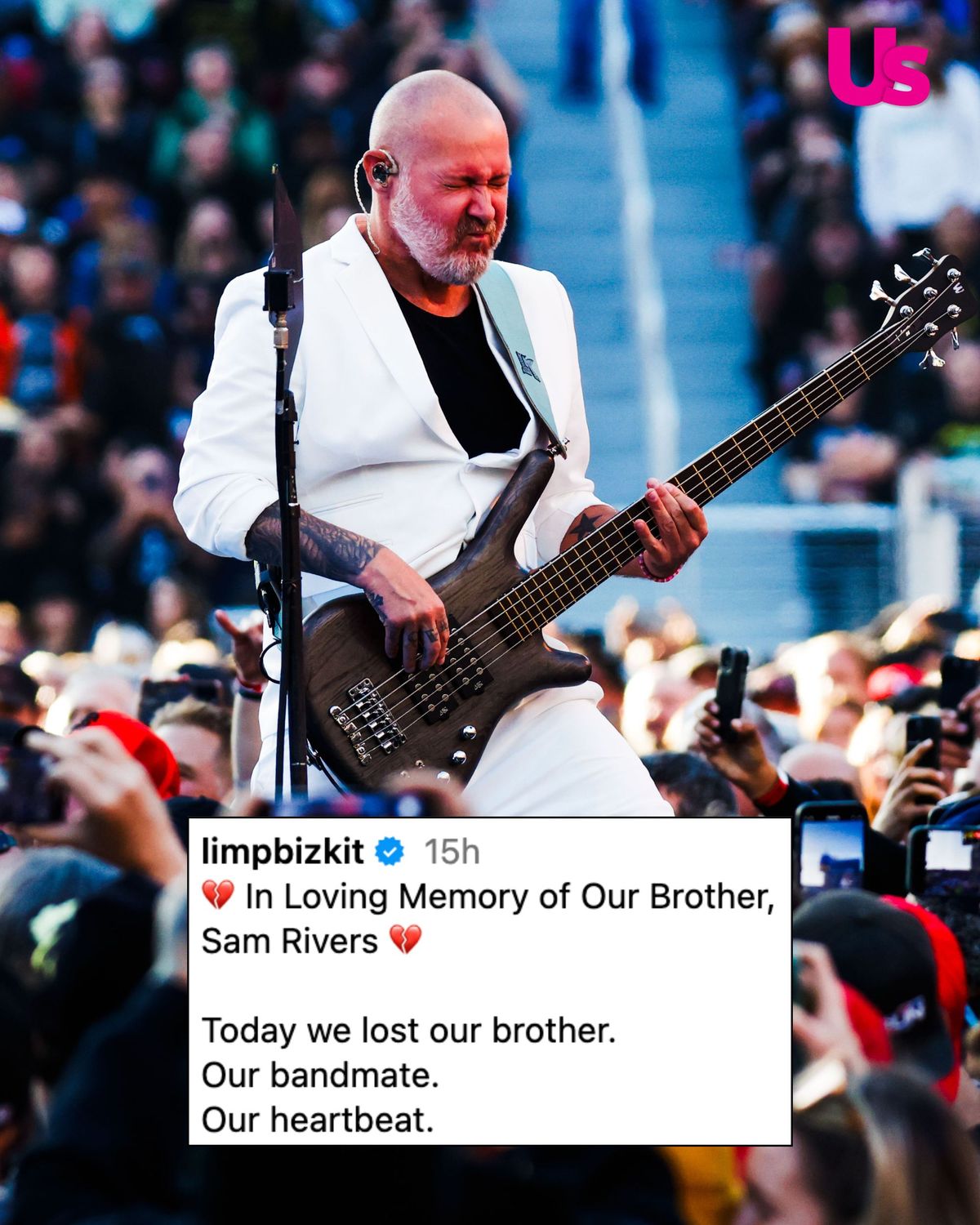 Us - Limp Bizkit paid tribute to founding member Sam Rivers, who has ...