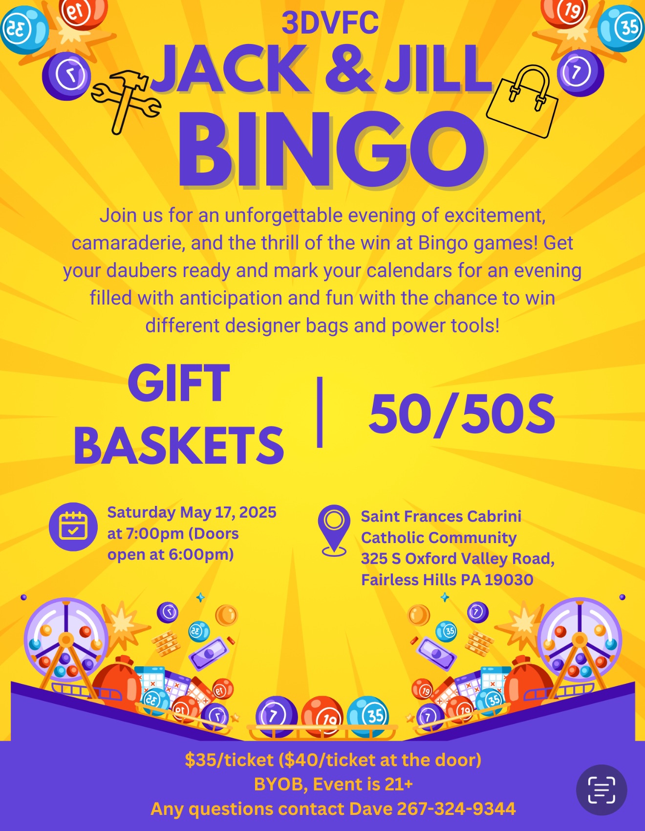Jack and Jill Bingo Night