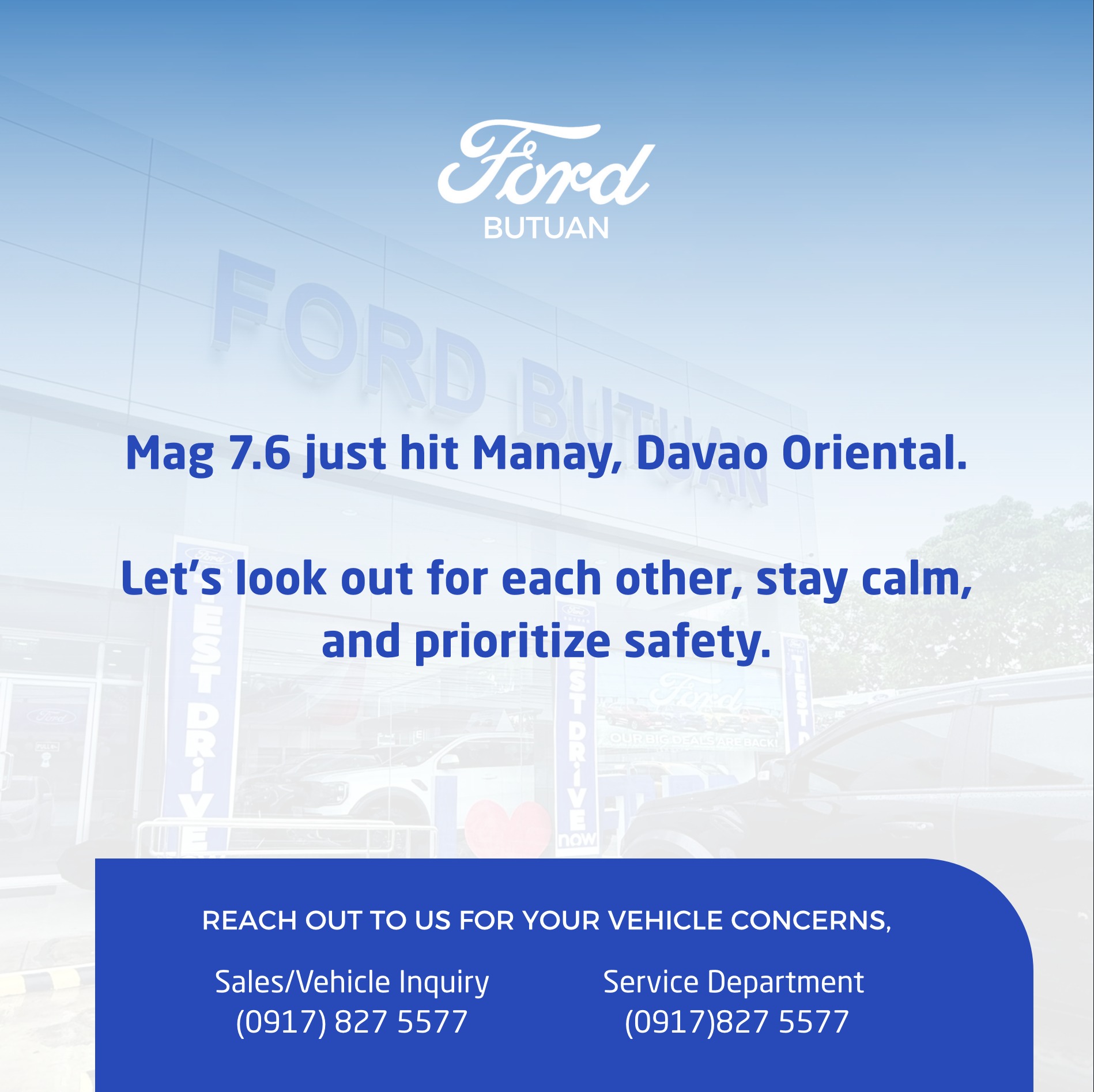 Ford Butuan - Our thoughts are with everyone affected by... | Facebook